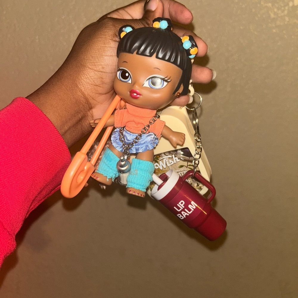 Bratz Baby/Sasha inspired Keychain Accessory in Orange and Turquoise